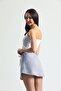 Gray Melange Mini Sports Casual Cotton Sweat Skirt - 7