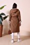 Women's Long Hijab Trenckot Large Size Zippered Trenc - 8