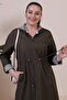 Women's Long Hijab Trenckot Large Size Zippered Trenc - 4