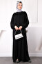 Black Sleeve Elastic Zippered Ferace