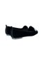Women's Stoned Buckle Suede Ballerinas BLACK - SILVER - 6