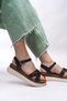 Quelartha Women's Sandals 0012601 Black - 5