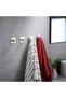 Stainless Steel Adhesive Paper Towel Holder and 4Pcs Bathroom Hanger Set - Instant Easy Mount - Inox - 3