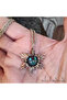 Aura Quartz Crystal Star Handmade Natural Stone Necklace