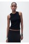 Knitwear rib blouse
