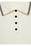Contrast Trim Polo Neck Knitwear Blouse - 6