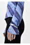 Striped Asymmetrical Blouse - 8