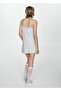 Tie Detailed Satin Dress - 4