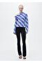 Striped Asymmetrical Blouse - 2