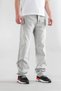 Men's Gray Baggy Fit Wide Fit Regular Waist Wide Leg Jeans Loose Pants - 2