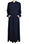 Women's Front V Collar Stitched Hidden Pocket Large Size Ferace