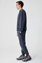 Pepo Men's Elastic Waist Relaxed Anthracite Sweatpants with Zippered Pockets and Print Detail - 4