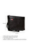 Vegan Leather Handbag Black Wrist Strap Bag - 4