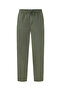 Men's Green Gray Straight Fit Tie-Up Pants