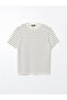 Xside Crew Neck Short Sleeve Striped Men's T-Shirt