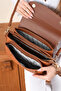 Women's Large Size Hand and Shoulder Bag with Print Detail - 3