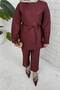 Claret Red Jacquard Suit 32-2313 - 2