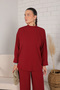 Claret Red Basic Crepe Tunic 32-2239 - 2