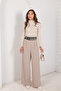 Stone Double Belted Palazzo Trousers 32-2240