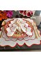 Red and marbled burgundy detailed Placemat, 2 pieces, made of stain-resistant fabric. - 6