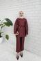Claret Red Jacquard Suit 32-2313 - 4