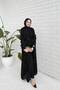 Black Pleated Detail Dress 32-3027-1 - 4