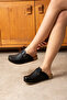Black Perforated Comfort Slippers - 2
