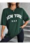 U.s.a Women's New York Printed Oversize T-shirt - 3