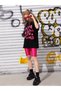 Kids Pink Love's Printed Oversize Black Girls' T-shirt - 5