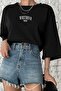 Plus Size Dont Printed Unisex Crew Neck Oversize T-shirt - 4