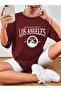 Plus Size Cuidad De Los Angeles Printed Oversize Crew Neck Cotton T-shirt - 3