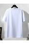 Plus Size Bridge Seaside Printed Oversize Cotton White T-shirt - 2