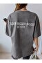 Plus Size Anthracite Bigger Bigger Bigger Better Printed Oversize T-shirt - 3