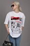 Plus Size Lies Exclusive Front and Back Printed Oversize T-shirt - 4