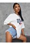 Plus Size USA Flag Printed Unisex Oversize T-Shirt - 4