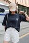 Plus Size Unisex Navy Blue Mountain Sunday Printed Crew Neck Oversize T-shirt - 3
