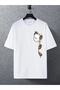 Pocket Teddy Bear Printed Oversize Unisex Cotton T-shirt - 2