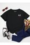 Large 5 Color Printed Oversize Crew Neck T-shirt - 6