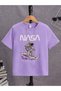 Kids Remember NASA Atoronaut Printed Oversize Crew Neck Children's T-shirt