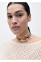 Cotton openwork knit sweater - 5