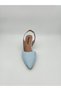 Women's High Heels Light Blue Leather - 2