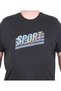 Men's Big Size Crew Neck T-Shirt Sport 25162 Black - 2