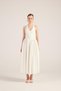 Halter Neck Fitted Waist Long Ophelia Dress White
