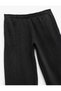 Raised Three Thread Waist Elastic Ribbed Pocket Glitter Sweatpants - 5