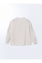 Lcw Kids Orange Judge Collar Striped Boy's Shirt - 4