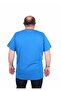 Men's Big Size Crew Neck T-Shirt Awesome 25164 Cobalt Blue - 3