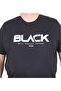 Men's Large Size Crew Neck T-Shirt Black 25176 Black - 2