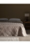 Odette King Size Printed Bedspread - Beige