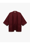 Modal Fabric Pocket 3/4 Wide Sleeve Kimono - 3
