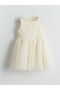 Hilfa New Season Crew Neck Girls' Dobby Dress - 4